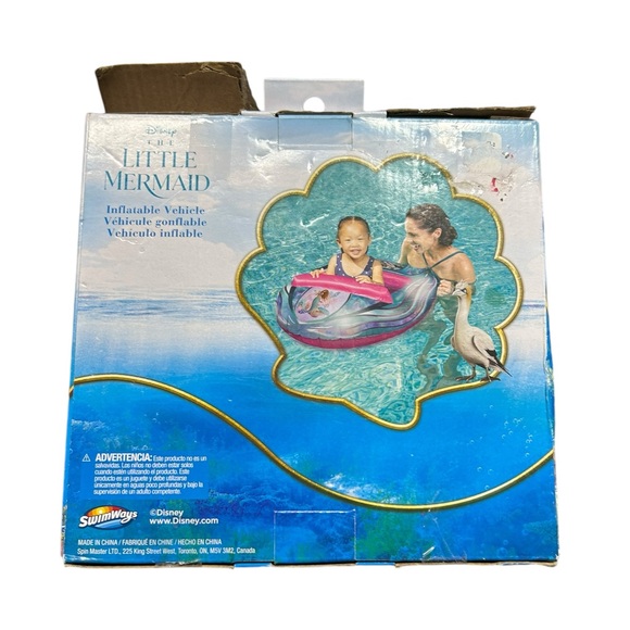 DISNEY THE LITTLE MERMAID child’s inflatable vehicle pool toy float NEW - Picture 3 of 4